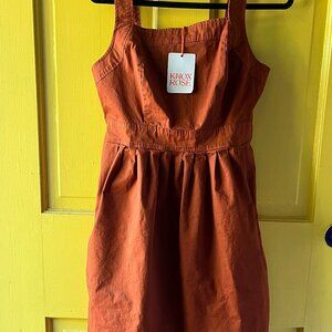 Knox Rose Pinafore Dress (NWT) Rust Red - Size M